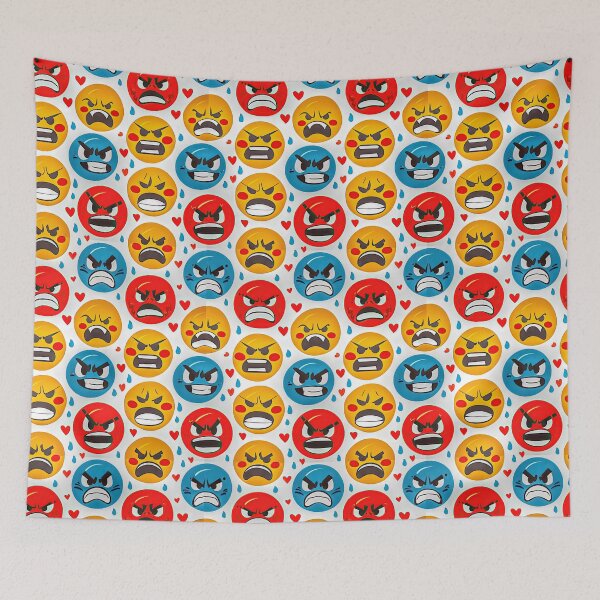 Item preview, Digital Fatigue Emoji Pattern // Sarcastic Mood Aesthetic // Ironic Facepalm & Eye Roll Design // Realistic Social Media Vibes // Gen Z Humor Print designed and sold by casaloomaria.