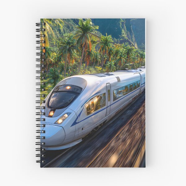 Item preview, Scenic High-Speed Train Through Tropical Landscape designed and sold by Artessie.
