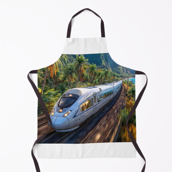 Item preview, Scenic High-Speed Train Through Tropical Landscape designed and sold by Artessie.