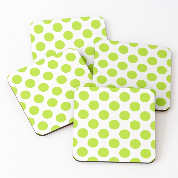 Item preview, Neon Lime Green Polka Dots On White designed and sold by POLKAIWERX.