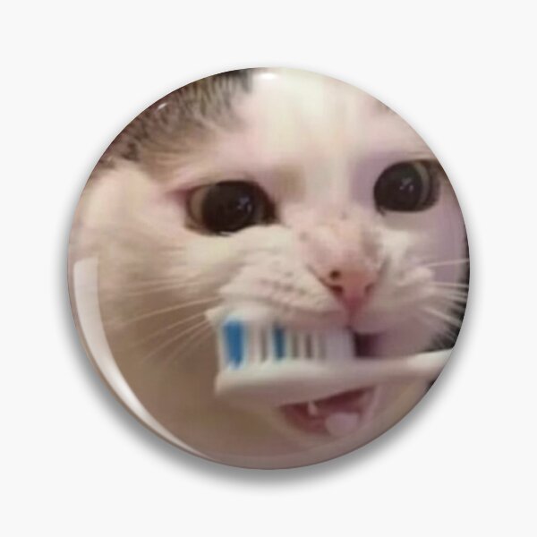 Item preview, Funny Cat Brushing Teeth Aesthetic designed and sold by Fati-army.