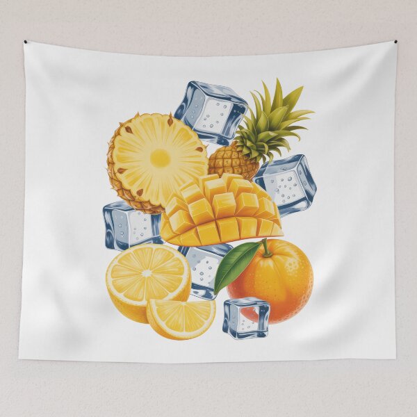 Item preview, Yellow Fruit Ice Illustration Bright Summer Food Art designed and sold by EM&Maker.