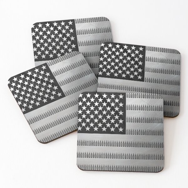 Item preview, Ammunition Stripe American Flag – Black and Silver USA Flag Design designed and sold by artistwill.