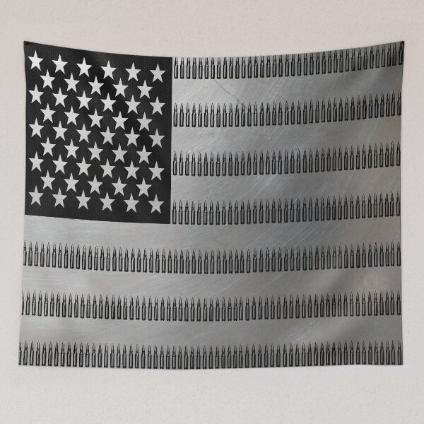 Item preview, Ammunition Stripe American Flag – Black and Silver USA Flag Design designed and sold by artistwill.