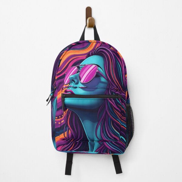 Item preview, Psychedelic Llama with Headphones – Neon Pop Art Animal Illustration designed and sold by R-B-Colors.
