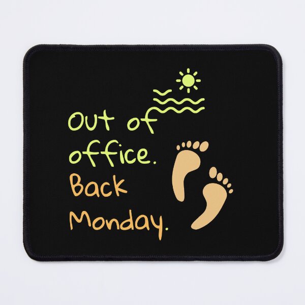 Item preview, Out of Office Back Monday – Minimal Vacation Quote designed and sold by MK-Charlie.