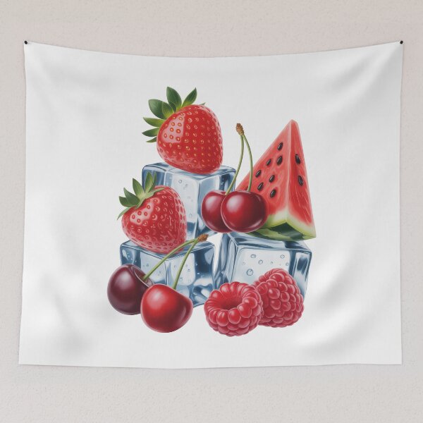 Item preview, Red Fruit Ice Illustration Fresh Summer Food Art designed and sold by EM&Maker.
