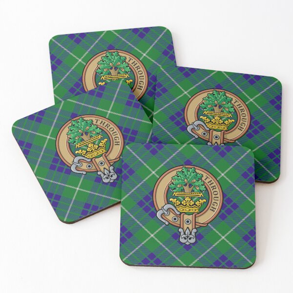 Item preview, Clan Hamilton Crest over Green Hunting Tartan designed and sold by sifis.