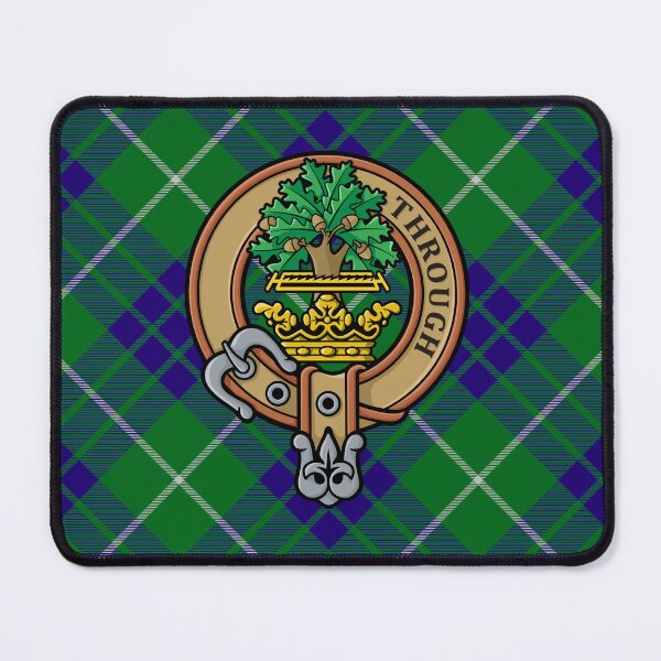 Item preview, Clan Hamilton Crest over Green Hunting Tartan designed and sold by sifis.