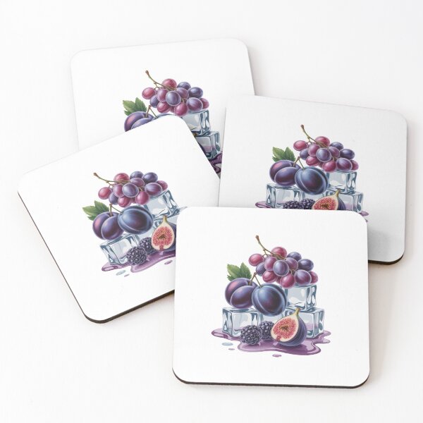 Item preview, Purple Fruit Ice Illustration Elegant Summer Food Art designed and sold by EM&Maker.
