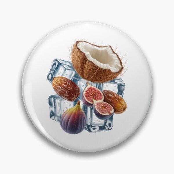 Item preview, Brown Fruit Ice Illustration Natural Minimal Food Art designed and sold by EM&Maker.