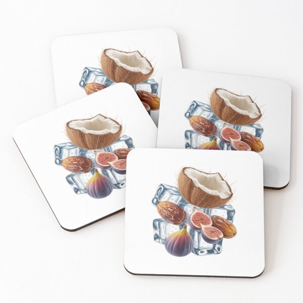 Item preview, Brown Fruit Ice Illustration Natural Minimal Food Art designed and sold by EM&Maker.