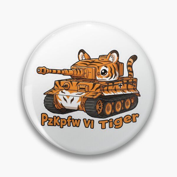 Item preview, Cute Tiger Tank – Funny PzKpfw VI Tiger Cartoon Sticker designed and sold by Frostlyn.