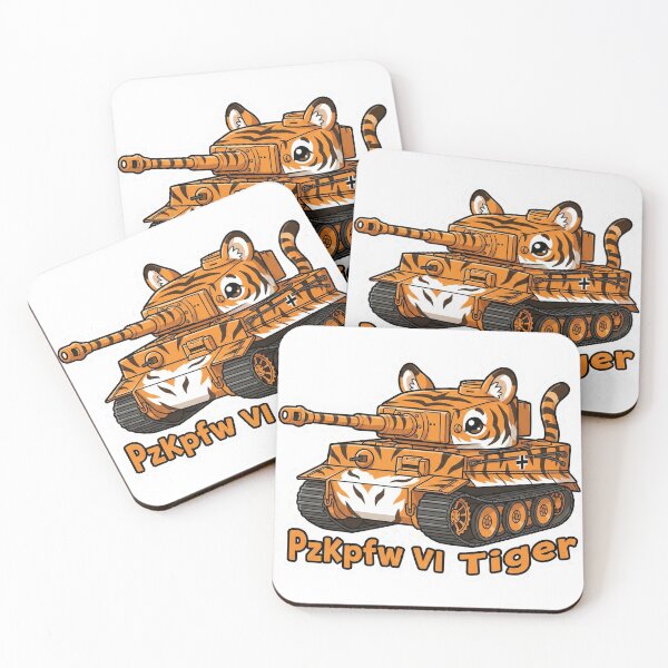 Item preview, Cute Tiger Tank – Funny PzKpfw VI Tiger Cartoon Sticker designed and sold by Frostlyn.
