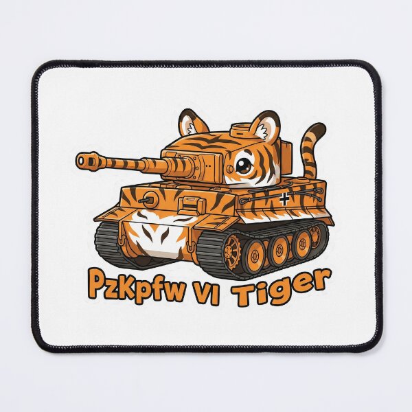 Item preview, Cute Tiger Tank – Funny PzKpfw VI Tiger Cartoon Sticker designed and sold by Frostlyn.