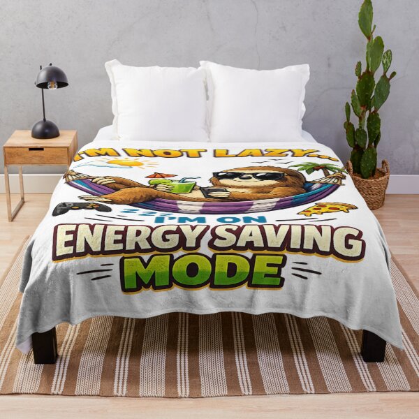 Item preview, Funny Sloth Energy Saving Mode Lazy Humor T-Shirt designed and sold by FernandsOficial.