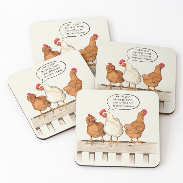 Item preview, Chickens Humor, Ruffled Her Feathers, Big Mouth, Hard Feelings designed and sold by JoyfulWhimsy.