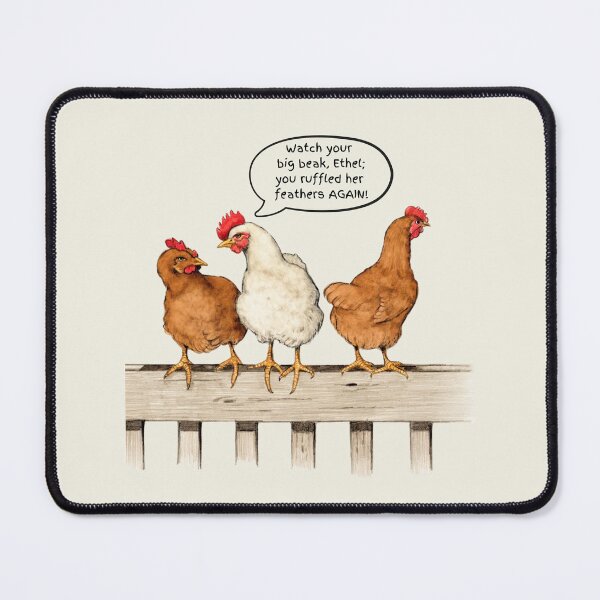 Item preview, Chickens Humor, Ruffled Her Feathers, Big Mouth, Hard Feelings designed and sold by JoyfulWhimsy.