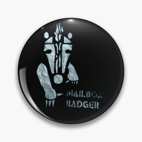 Item preview, Mailbox Badger Spraypaint Stencil - White on Black designed and sold by patrickcallan.