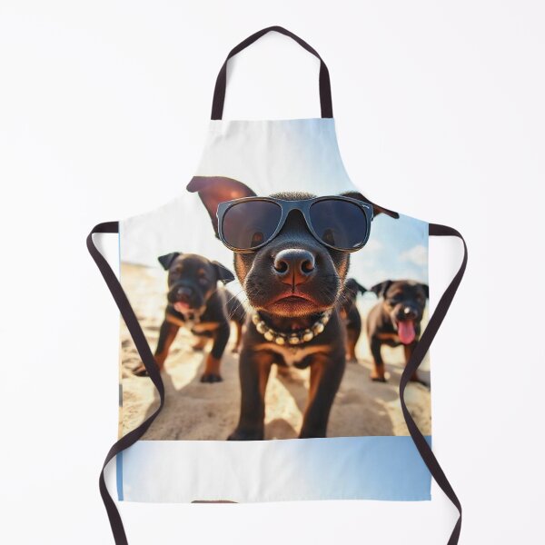 Item preview, Sunny Beach Puppies Vibes – Playful Summer Happiness Captured designed and sold by PixelVibe782.