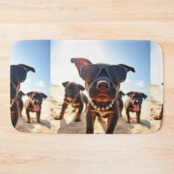 Item preview, Sunny Beach Puppies Vibes – Playful Summer Happiness Captured designed and sold by PixelVibe782.