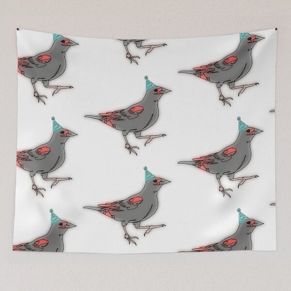 Item preview, Ruby the RedWinged Blackbird party Hat – animalzinhats designed and sold by Ashley’sAnimalz.