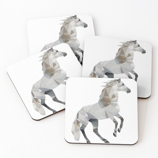 Item preview, Mosaic white horse designed and sold by VanillaVicArt.