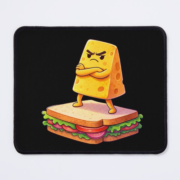 Item preview, Funny Cheese Saying No Sandwich Cartoon Food Illustration designed and sold by TTStudio.
