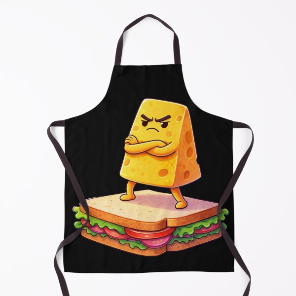 Item preview, Funny Cheese Saying No Sandwich Cartoon Food Illustration designed and sold by TTStudio.