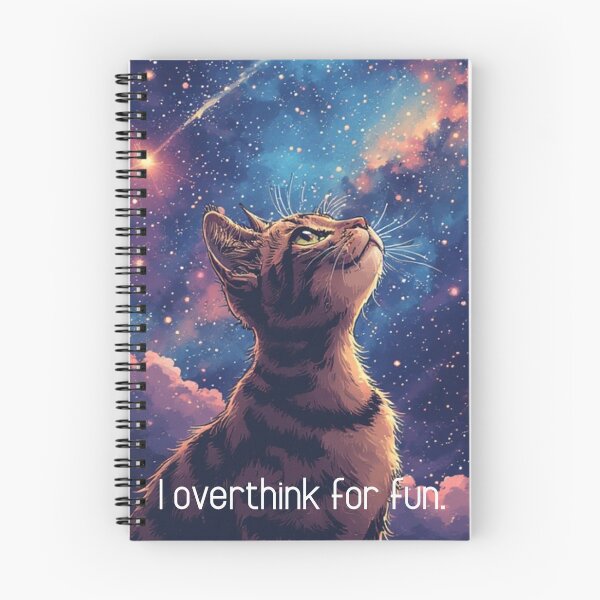 Item preview, Overthinking cat designed and sold by BigMoodStudio.