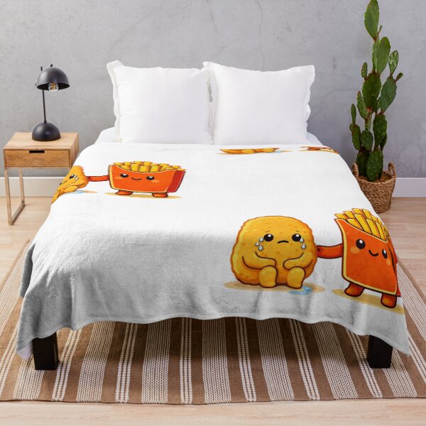 Item preview, Cute Fast Food Friends – Nugget and Fries Illustration designed and sold by TTStudio.