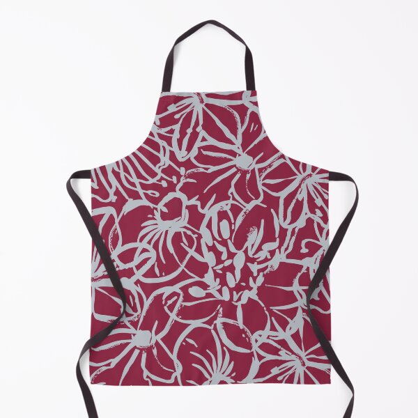 Item preview, Modern Botanical Line Pattern Line Flowers on Rich Red - Home & Office Decor  designed and sold by ArtwithRabbit.