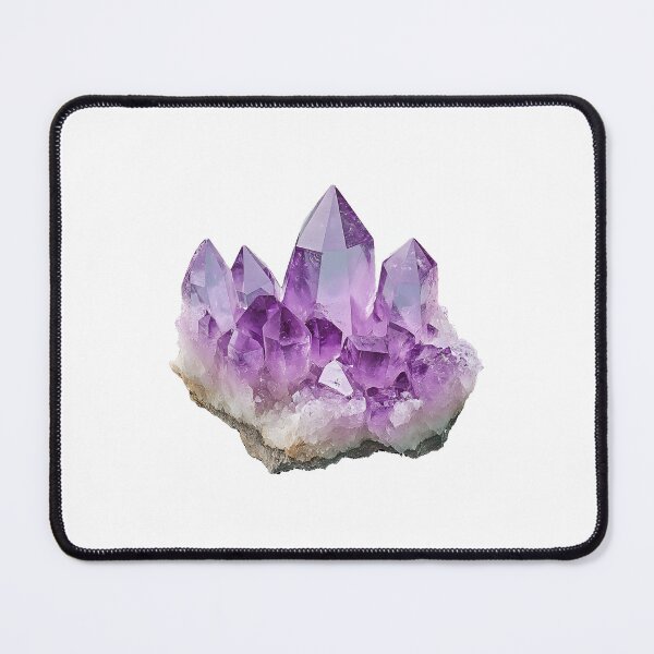 Item preview, Amethyst Crystal Cluster – Purple Geode Mineral Watercolor Art designed and sold by ys96.
