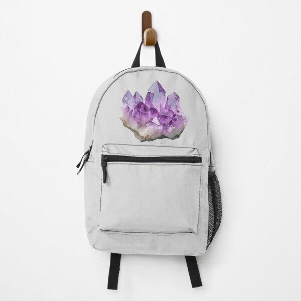 Item preview, Amethyst Crystal Cluster – Purple Geode Mineral Watercolor Art designed and sold by ys96.