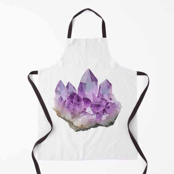 Item preview, Amethyst Crystal Cluster – Purple Geode Mineral Watercolor Art designed and sold by ys96.