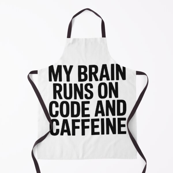 Item preview, My Brain Runs on Code and Caffeine – Programming Quote Tee designed and sold by Warda-Store.