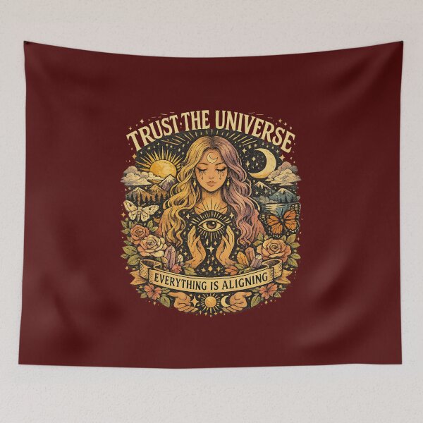 Item preview, Trust the Universe Everything Is Aligning | Manifestation Affirmation Art designed and sold by YASboutik.