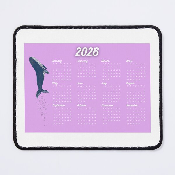 Item preview, 2026 Whale Calendar designed and sold by Offset Corner.