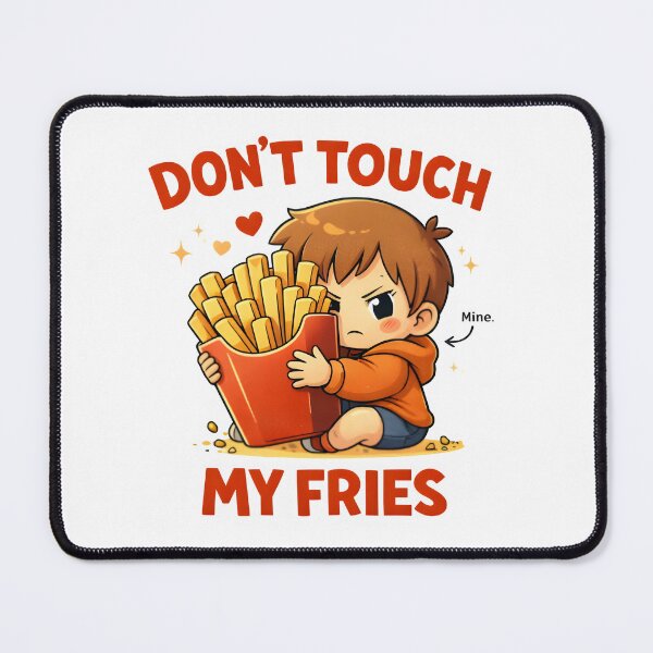 Item preview, Don’t Touch My Fries – Cute Chibi Snack Lover Cartoon Design designed and sold by Snackwear Apparel.