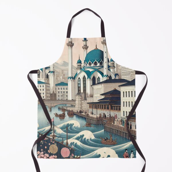 Item preview, Ukiyo‑e Kazan Russia – Kul Sharif Mosque & Kremlin Art Print designed and sold by Vandy Fullam.