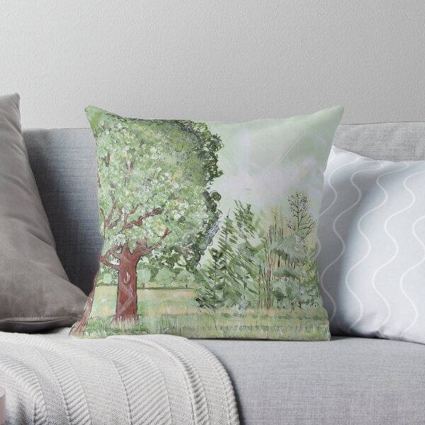 Green And Pleasant Land Throw Pillow