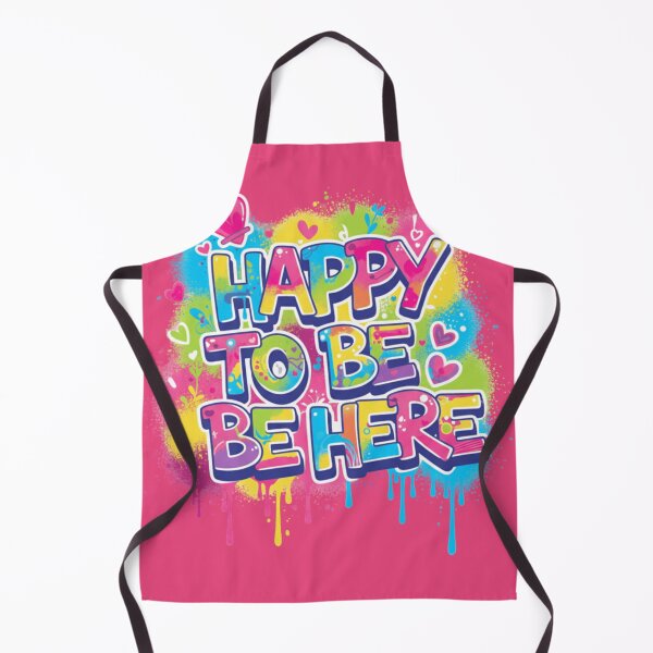 Item preview, Happy to be here, paint drip designed and sold by Roxburylane.