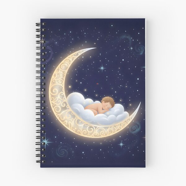 Item preview, Dreamy Crescent Moon Bedtime Scene – Whimsical Sleep Art designed and sold by Psycho-Crazy.