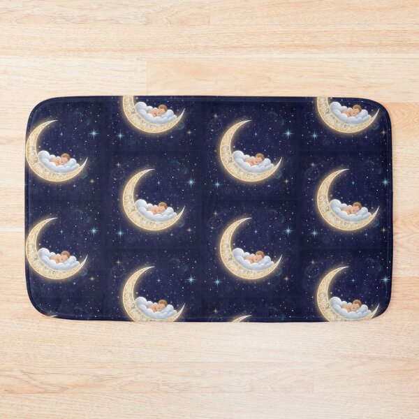 Item preview, Dreamy Crescent Moon Bedtime Scene – Whimsical Sleep Art designed and sold by Psycho-Crazy.