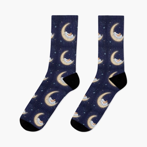 Item preview, Dreamy Crescent Moon Bedtime Scene – Whimsical Sleep Art designed and sold by Psycho-Crazy.