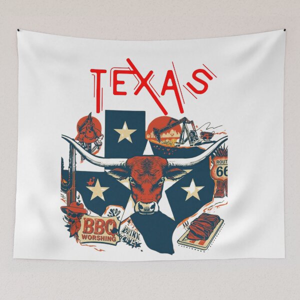 Item preview, Texas State of Mind Western, bull's horns designed and sold by UrbanPunch.