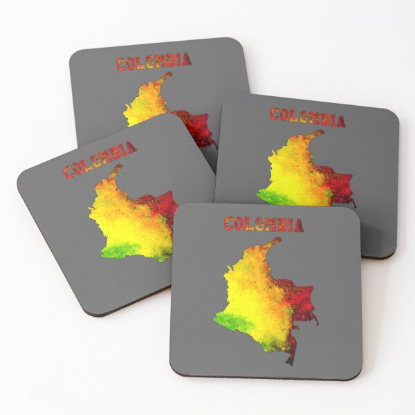 Item preview, Colombia Map Watercolor Artistic Flag Splatter Design designed and sold by mashmosh.