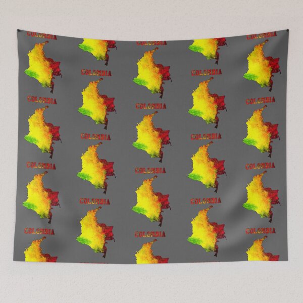 Item preview, Colombia Map Watercolor Artistic Flag Splatter Design designed and sold by mashmosh.