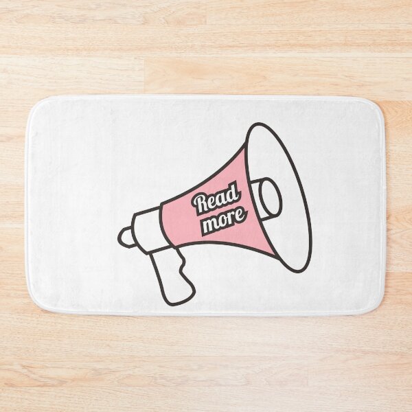 Item preview, bookish "read more books" pink megaphone designed and sold by Nyxander's Bookish Catalogue.