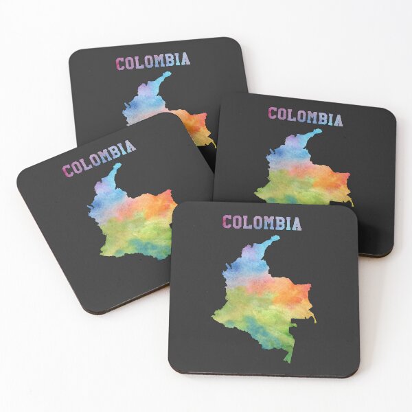 Item preview, Colombia Watercolor Silhouette - Vibrant Artistic Map Art designed and sold by mashmosh.